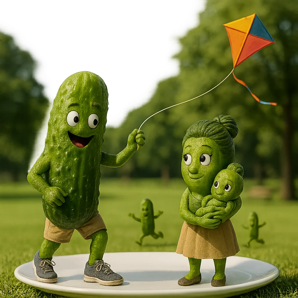 Mom and Dad pickle with kids flying a kite Exec Ops Pro creates freedom from stress