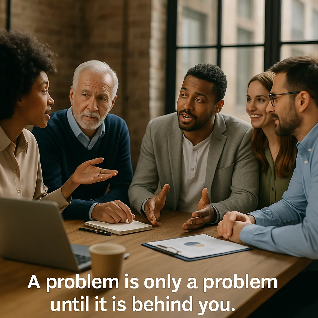 Business owners at the table Business owners solving problems